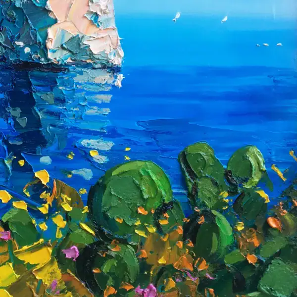 Original Capri Oil Painting - Faraglioni Italian Coastal Landscape - Image 7