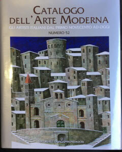 Official book cover of the Italian Catalogo dell'Arte Moderna Numero 52 published by Editoriale Giorgio Mondadori, documenting modern and contemporary Italian art.