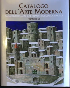 Official book cover of the Italian Catalogo dell'Arte Moderna Numero 52 published by Editoriale Giorgio Mondadori, documenting modern and contemporary Italian art.
